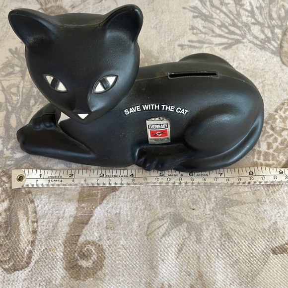 Vintage 1981 Eveready Battery Cat Bank - Picture 7 of 8
